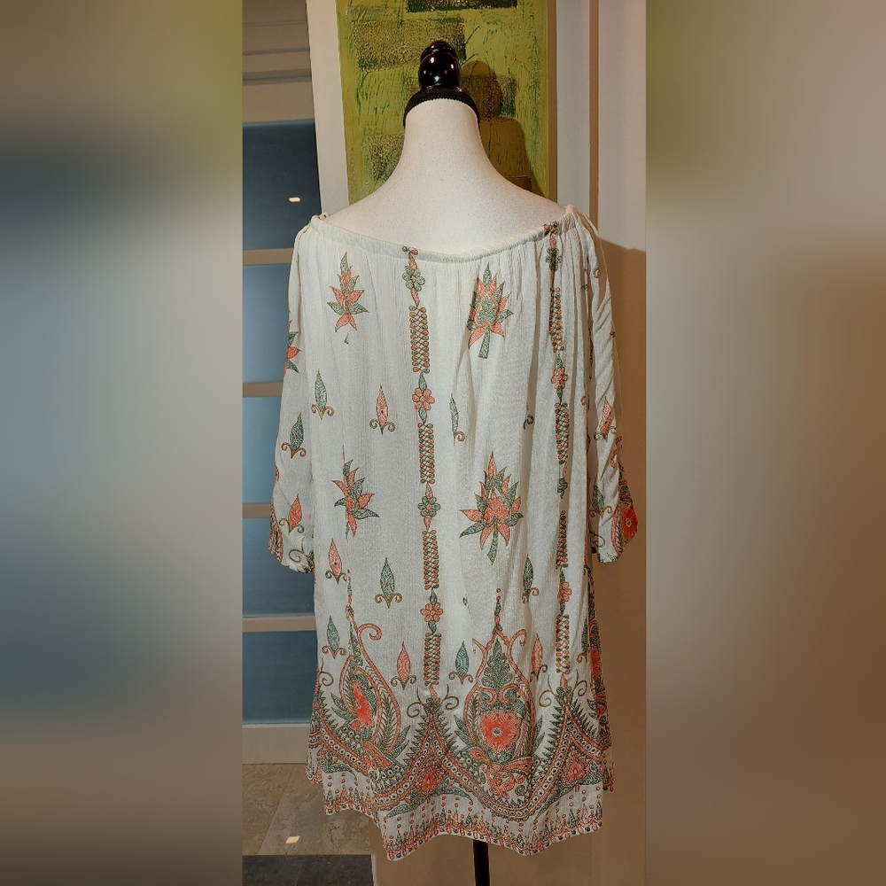 Bohemian Floral Tunic Dress - Picture 6 of 10